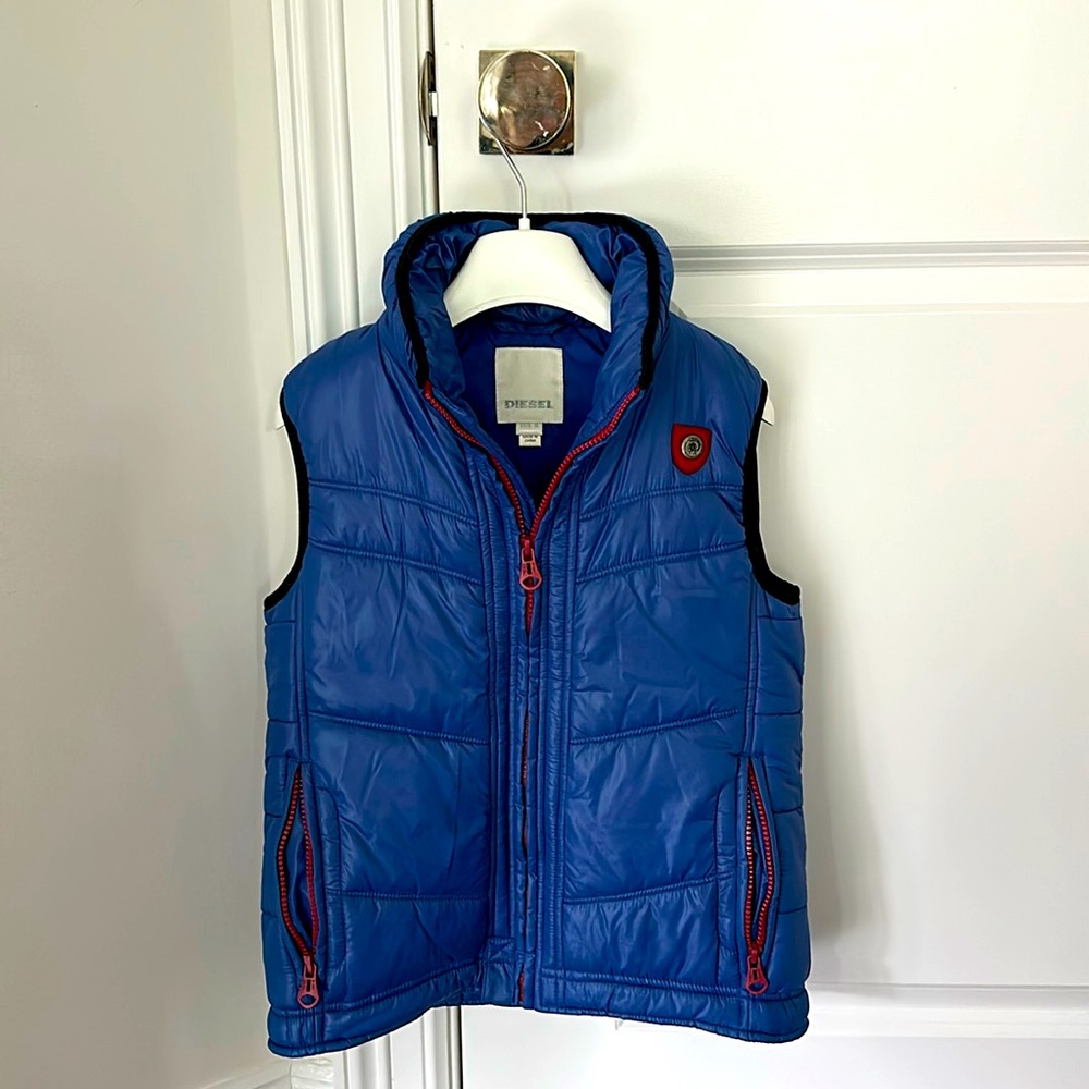 Diesel boys Petrol Blue down vest.
